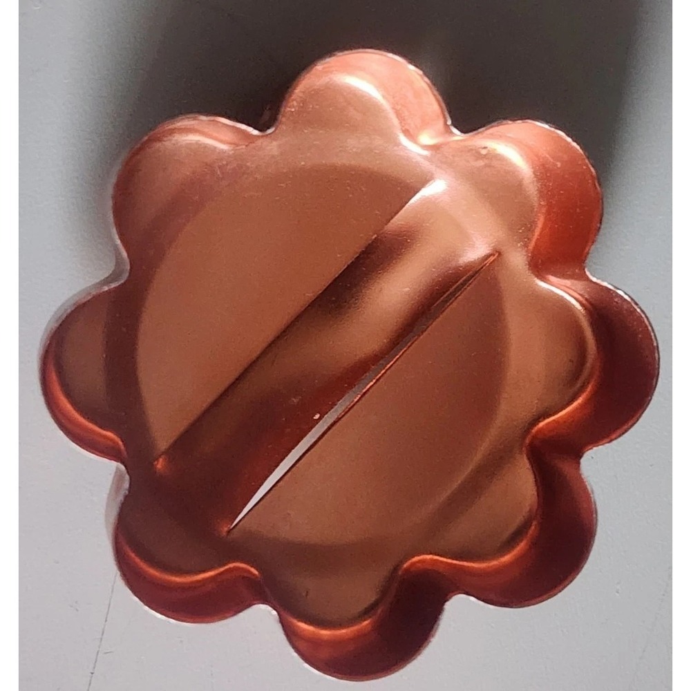 Aluminum Copper Tone Cookie Cutter Sun Vintage With Handle - Picture 2 of 2